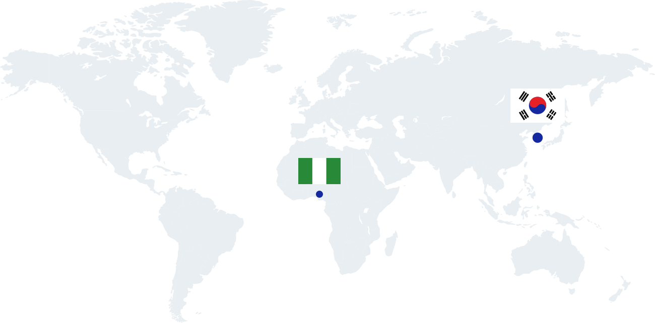 세계지도 나이지리아 국기 이미지